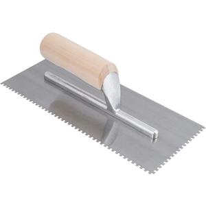 ROBERTS 1/8" x 1/8" x 1/8" Square-Notch Pro Wood Flooring Trowel with Wood Handle