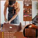 TLKKUE Leather Tooling Kit Leather Craft Tools Leatherworking Kit with Custom Handbag Cutting Mats Engraving Punching Sewing Stamping Sanding Tools for Handicraft Work Professional (XXXL)