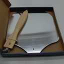 ECOMBRELLA Pizza Peel 12 inch – Metal Pizza Peel with Foldable Wooden Handle – Aluminum Pizza Paddle for Pizza Bread Dough - Free Pizza Making Accessories, Rocker Cutter & Pizza Mat