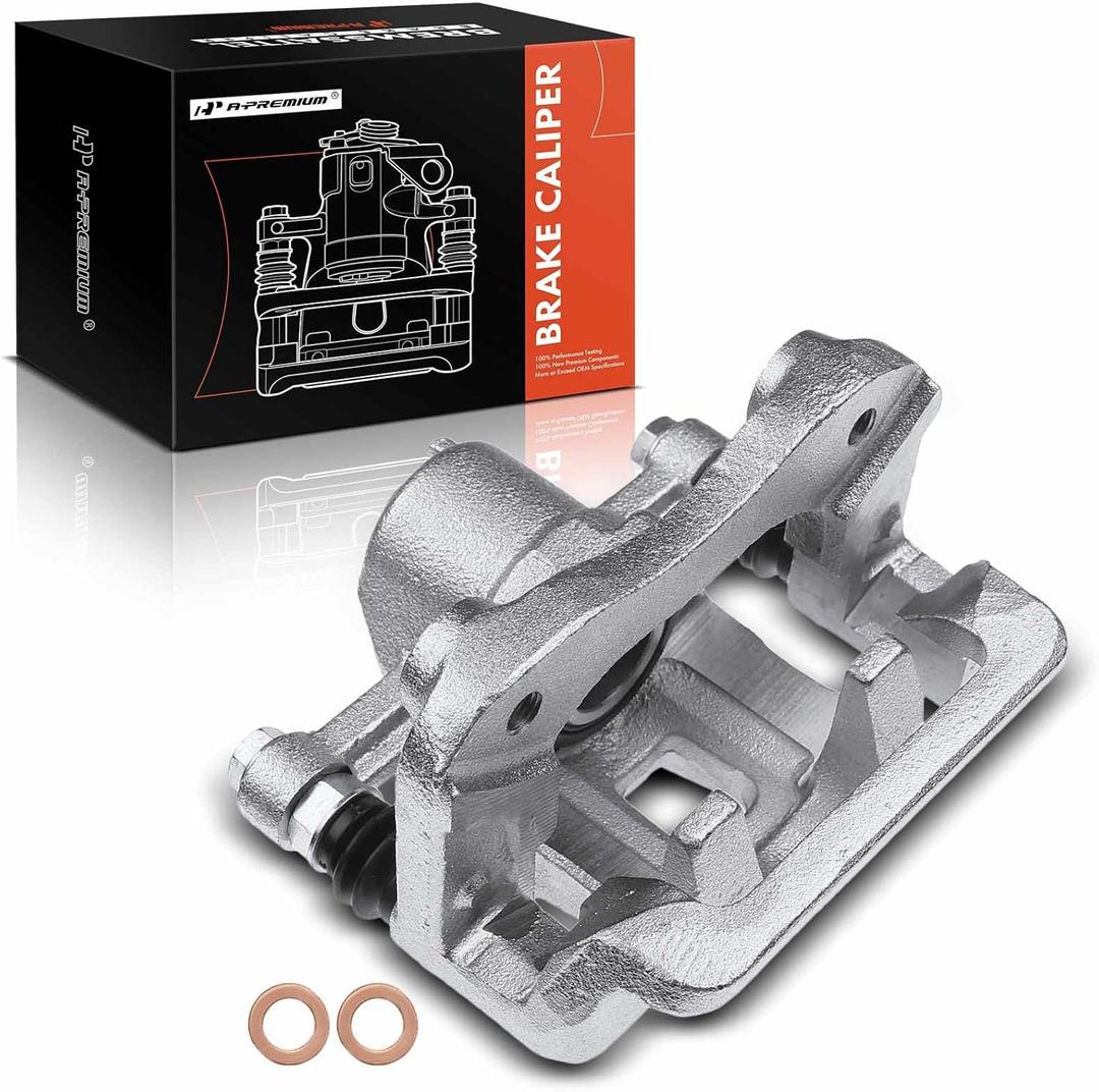 A-Premium Disc Brake Caliper Assembly with Bracket Compatible with Select Nissan and Hyundai Models - Sonata 2006-2008, Azera 2006-2009 - Rear Left Driver Side