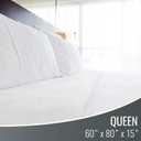 DMI Waterproof Mattress Protector, Mattress Pad, Waterproof Mattress Cover, Bed Pad and Bed Cover, Encased Zippered Fit, Queen (Pack of 1), White