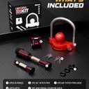 RETRUE Keyed Alike Trailer Lock Set Tow & Store Lock Kit Include Universal Coupler Lock & Dual Hitch Receiver Pin Lock & Trailer Tongue Lock, Red
