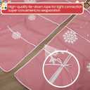 84 Inch Large Pink Christmas Tree Skirt, Burlap Tree Skirt White Snowflake Xmas Mat for Christmas Home Farmhouse Holiday Indoor Decoration
