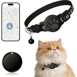 Pet Tracker,GPS Collar for Cats (Android Only) Smart tag,Waterproof Compatible with Google Find My,No Monthly Fee,Advanced Tracking Solution Smart Collar for Pet Safety Ideal Small Large Cats