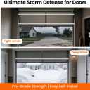 16FT Garage Door Support Strut Kit (Double Car Door), 18-Gauge (1mm) Galvanized Steel Reinforcement - Storm-Ready Anti-Buckling Brace, 7-Segment Overlapping Design, Fits 16x7 16x8 Doors