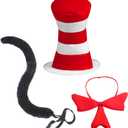 3Pcs Halloween Costume Accessories Party Dress up White Red