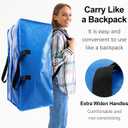 4 x VELVETSURE Heavy Duty Extra Large Moving Bags W/Backpack Straps - Strong Handles & Zippers, Storage Totes For Space Saving, Fold Flat, Alternative to Box and Bin (Set of 6, Multicolor)