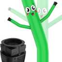 Inflatable Tube Man with Blower: 6 FT Tall Dancing Inflatable Tube Guy for Outdoor Decoration with Mini Blower Fan, for Mall Opening, Business Advertising, and Events (Green)