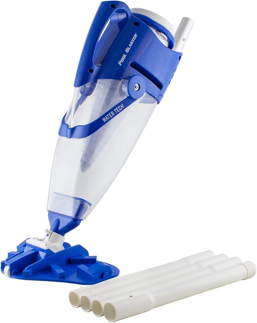 POOL BLASTER Centennial Rechargeable, Cordless Pool Vacuum - XL Capacity Handheld Pool Cleaner for Above Ground & In-Ground Pools for Leaves, Dirt and Sand & Silt - Battery-Powered Hoseless Design