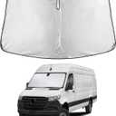 EcoNour Windshield Sunshade Compatible for Freightliner/Mercedes Benz Sprinter 2007-2024 2025 2026, Sun Visor for Front Windshield & Window Sun Shade Cover, UV Heat Protector, Car Accessories