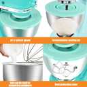 Silicone Mixers Bowl Cover Compatible with KitchenAid 4.5-5 Quart Tilt-Head Stand Mixers Bowl,with Collapsible Small Bowl(Green)