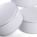 Yopay 2 Pack Cookie Tin with Lid, Round Sturdy Gift Tin, White Baking Cake Container for Storing Patisseries, Snack, Chocolate, Easter, Special Occasion, Holidays, 7" Wide by 3.2" Tall