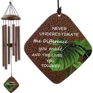 Happy Retirement Gifts for Woman Men, Funny Retirement Wind Chimes & Party Decorations, Going Away Gifts for Coworker Women Colleague Boss Teacher Nurse Military,32"