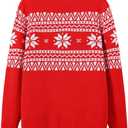 MyFav Men's Ugly Christmas Sweater Holiday Party Knitted Pullover Xmas Sweater (Red, M)