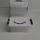 6 Pack 7 Quart Storage Boxes, Clear Plastic Storage Bins with Lids