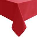 Hiasan Red Tablecloth Rectangle - Wrinkle Resistant and Waterproof Dining Room Washable Christmas Table Cloth, Polyester, 54 x 80 Inch