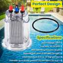 R0511400 35 Electrode Salt Cell Replacement for Zodiac Jandy AquaPure Ei Series 35 Electronic Salt Water Chlorine Generator APURE35 APURE35PLG Pools up to 35,000 Gallons With R0511600 O-Ring Updated