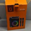 JYX Karaoke Machine with 2 Wireless Microphones, Portable Bass/Treble Bluetooth Speaker with LED Light, Support TWS, AUX in, FM, REC PA System with Remote Control, Supply for Party/Adults/Kids (30 Watt-Black)