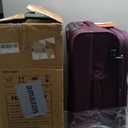 Hanke 24 Inch Luggage Expandable Softside Checked Suitcases with Spinner Wheels, Upright Rolling Luggage Suitcases Travel TSA Luggage Bag for Women Men(Purple)