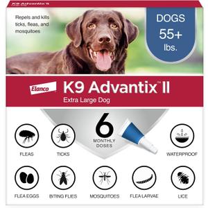 K9 Advantix II XL Dog Vet-Recommended Flea, Tick & Mosquito Treatment & Prevention | Dogs Over 55 lbs. | 6-Mo Supply
