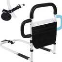 Klvied Bed Rails for Elderly Adults Safety, Adjustable Bed Side Rails with Side Handle, Bed Cane with Storage Bag, Fit King, Queen, Full, Twin,Medium