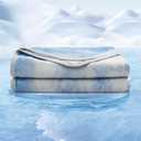 EMME Cooling Blanket 50"x70", Q-Max 0.5 Cooling Blankets for Hot Sleepers, Ice Summer Blanket for Nights Sweats, Blue Lightweight Sheet for Bed