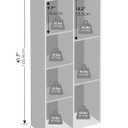Furinno Reed Closet Organizers and Storage, 7-Cube Closet Organizer, Open Shelf Closet Storage, for Wardrobe, Bedroom, Living Room, White