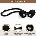 Hion Magnetic Curtain Tiebacks Black 6 Pack, Curtain Tiebacks Buckles Holdbacks Holders Hooks Clip for Home Bedroom Office Decorative Thick or Thin Curtain