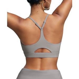 BRXL Sports Bras for Women Y Back Padded Sports Bras Adjustable Straps Low Impact Sports Bra with Sewn in Pads (Gray, S)