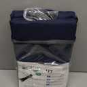 100% Blackout Shield Full Blackout Curtains for Bedroom 96 inch Length 2 Panels Set, Clip Rings/Rod Pocket Faux Linen Black Out Curtains for Living Room, Thermal Insulated, 50Wx96L, Midnight Blue