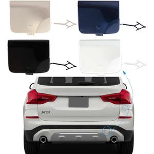 Rear Bumper Tow Hook Cover Towing Eye Cap for BMW X3 G01 G08 2018 2019 2020 51127498525 (White, Right Passenger Side)