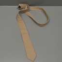 BELLUNO Men's Skinny Ties, Cotton Linen Blend 2.5 inch Solid Neckties (84 Warm Beige)