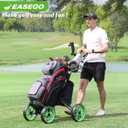 EASEGO Golf Push Cart 4 Wheel : Golf Walking Cart Golf Caddy Pull Carts, 30.31 inch