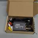 GINGIN RCA to HDMI Converter, AV to HDMI Converter for TV/PC/N64/Wii/PS1/PS2/PS3/STB/Xbox/VHS/VCR/Blue-Ray DVD Players, with 3.3ft RCA and HDMI Cables