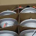 HALO LT 5 in / 6 in LED Recessed Lights Retrofit Can Light Fixtures 6 Pack 3000K Warm White 750 Lumens Wet Location Dimmable Ceiling Downlights with Baffle White Trim