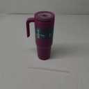 REDUCE Chiller Vacuum Insulated 40 oz Tumbler with Spill-Proof Silicone Straw - Sustainable Tritan Lid with Water Intake Markers - Soft Sit Base Travel Mug - Dishwasher Safe - Midnight Plum