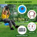 Zipline for Backyard Kids and Adults: 200FT Up to 400 lbs - Updated Removable Design Trolley,Thickened Seat,Safety Harness,Quick Tighten Zipline Kits for Outdoor