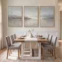 Large Framed Abstract Landscape Wall Art for Living Room, 3 Piece Set 24x36
