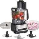 Hamilton Beach Stack & Snap Food Processor and Vegetable Chopper, BPA Free, Stainless Steel Blades, 14 Cup + 4-Cup Mini Bowls, 3-Speed 500 Watt Motor, Black (70585)