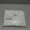 2 Piece Pure White Pillow Cover Faux Linen Square Decorative Throw Cushion Case Pillowcase with Smooth Hidden Zipper for Car 24" x 24 "