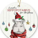 3 x I Want A Hippopotamus for Christmas Ornament 2025 - Hippo Gifts for Women Friends Coworkers, Funny Hippo Ornament as Christmas Tree Decorations, Funny Animal Lovers Gifts for Man Woman