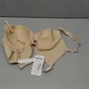 Low Back Bras-Seamless Deep-V Plunge Invisible Backless Bra-Underwire Lightly Lined Multiway Halter Bra Low Cut Bra (Beige), 38B