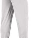 CHAMPRO Boys Stretch - Abrasion Resistant MVP Classic Baseball Pant, Grey, Large US