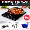 Mueller RapidTherm Portable Induction Cooktop,1800W Single Burner Hot Plate with 8 Power Levels, 8 Temperature Settings, 4 Presets, 4-Hour Timer, Auto Shut-Off & Child Lock for RV, Dorm, Small Kitchen