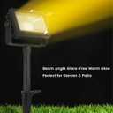 Outdoor LED Spotlight with Metal Spike 33W 3-Level Dimmable - Adjustable Die-Cast Aluminum Landscape Lighting, Wet Location Safe for Garden, Yard & Tree Illumination