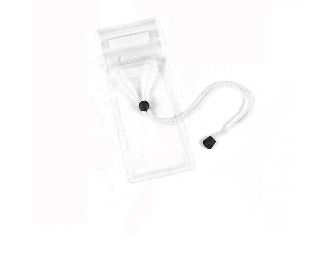 Flutesan 50 Pack Clear Waterproof Phone Pouch Universal Waterproof Phone Case Waterproof Pouch Dry Bag with Lanyard for Water Games Protect(White)