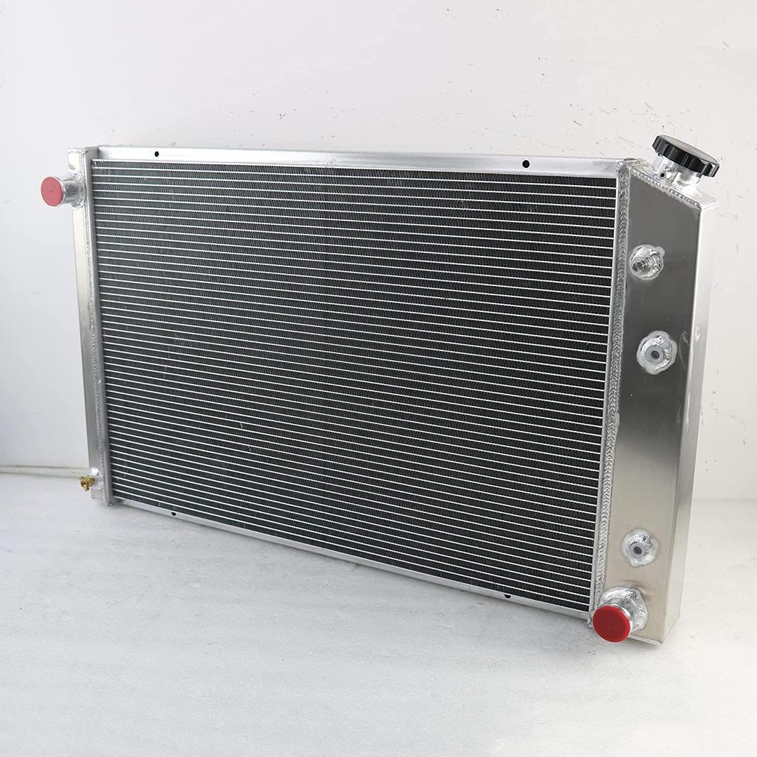 4 Row Radiator for 1981-1991 Chevy Truck K10 K20 K30 C10 C20 C30 C1500 C2500 C3500 Blazer/1973-91 Gmc C1500/C2500 Suburban Jimmy All Aluminum Chevy Radiator