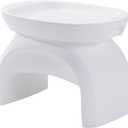 Step2 Vero Side Table with Serving Tray, Outdoor/Indoor Waterproof Patio Furniture, Use in Pools Up to 9" Water or Poolside Ledge, Made of Durable Plastic, Integrated Weight System, White