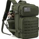 QT&QY 25L/35L/45L Military Tactical Backpack For Men Molle Daypack 3 Day Bug Out Bag Hiking Rucksack With Bottle Holder