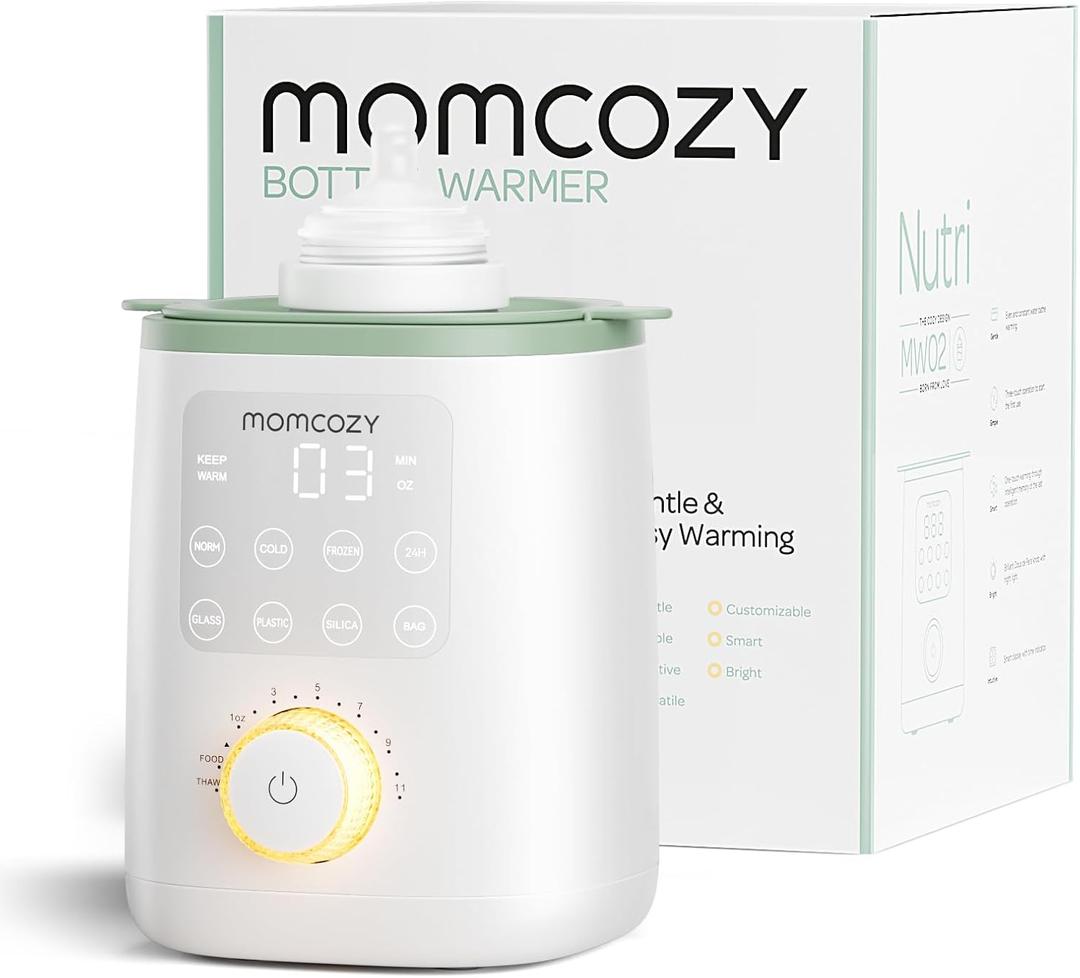 Momcozy Baby Bottle Warmer for Breast Milk Formula Food, Fullest Nutrients Preserved, Fast Heat, Night Light for Nighttime Breastfeeding, One-Touch Easy Use, Newborn Essentials Supplies Gift for Mom